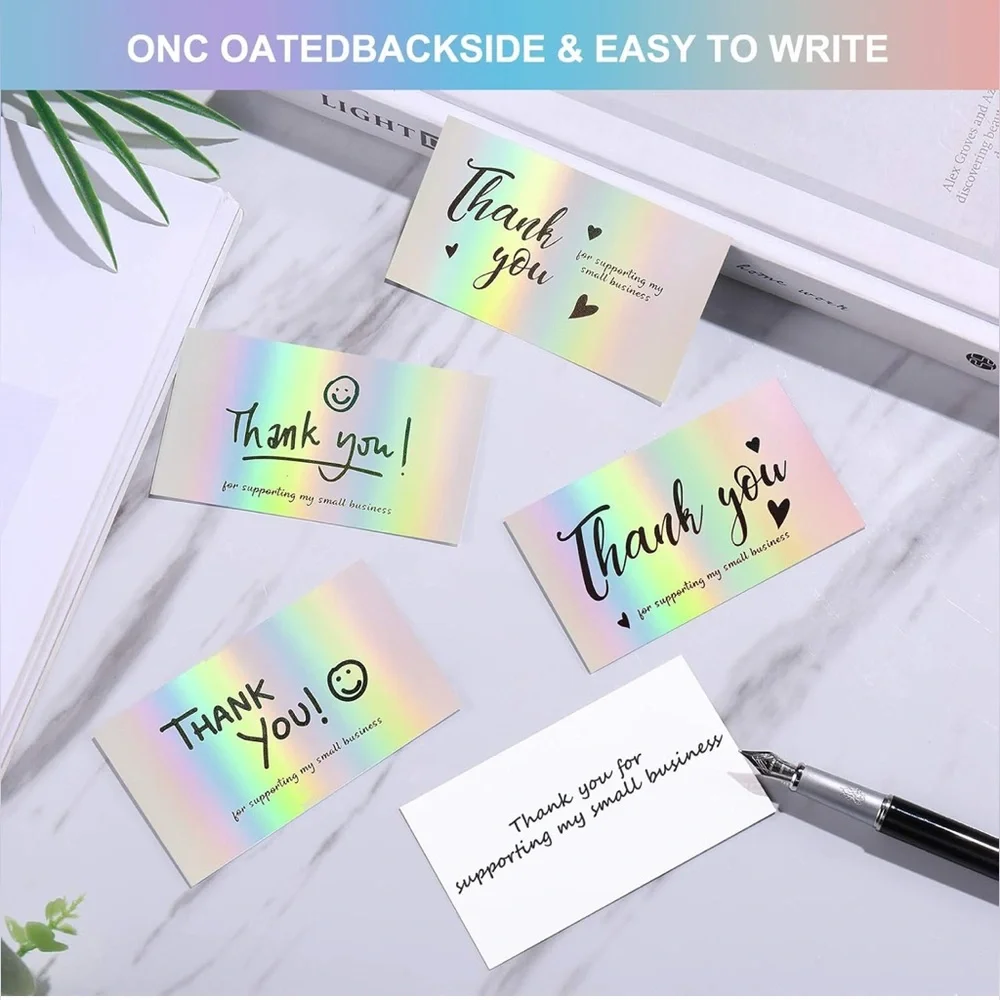 FZR Legend 120Pcs Thank You Cards Small Business, Mini 6 Styles Thank You. NEW